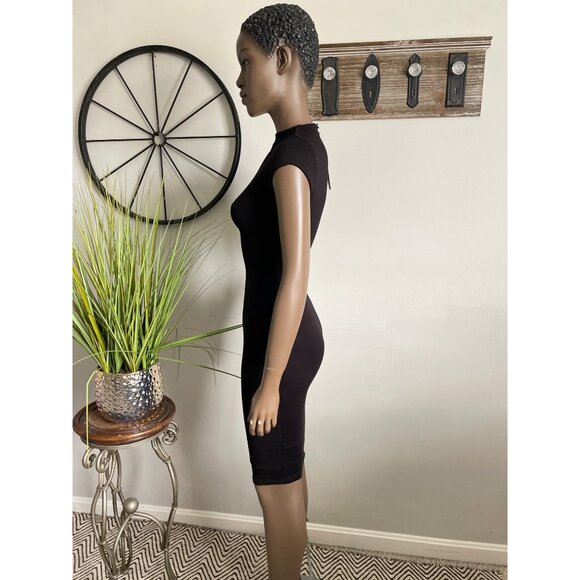 FashionNova Joji Dress Black Slim Fit Knee-Length Bodycon XS - Picture 2 of 7